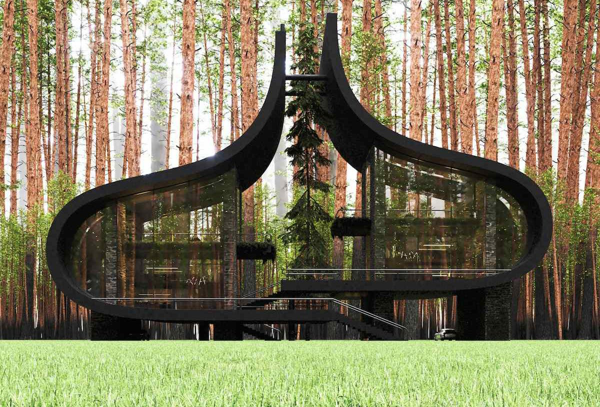 Twin Sisters house прекрасно вписывается в окружающий ландшафт. Twin Sisters house прекрасно вписывается в окружающий ландшафт.