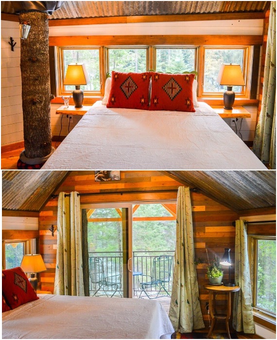 Уютная спальня обеспечивает максимально комфортный сон (Meadlowlark, Монтана).