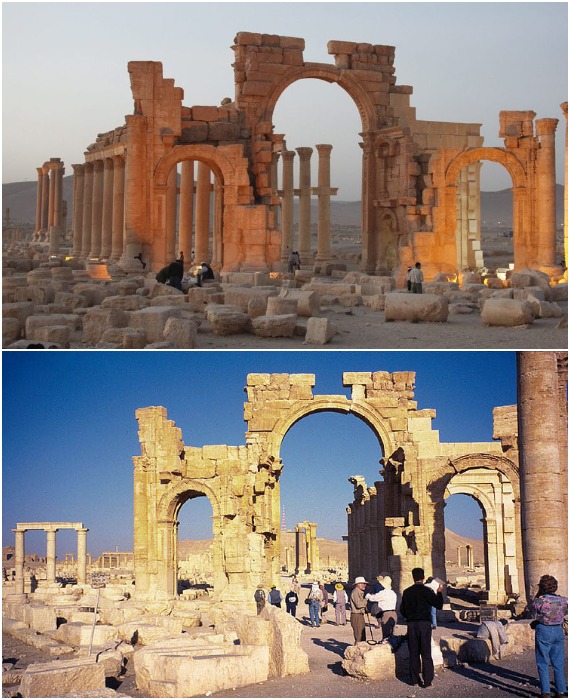Монументальная арка – один из самых узнаваемых символов древнего города (Пальмира, Сирия).