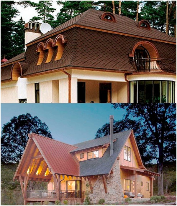 Чем замысловатей конструкция крыши, тем привлекательней дом, а мансардные помещения получают неожиданную планировку.