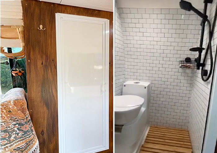 Благоустроенная ванная находится сразу за кабиной водителя. Благоустроенная ванная находится сразу за кабиной водителя.