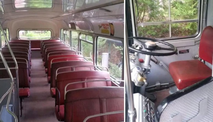 Салон автобуса до преобразований. Салон автобуса до преобразований.