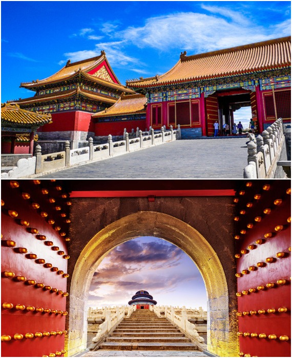 В оформлении дворцового комплекса преобладает красный цвет, как символ удачи и безграничного счастья (Запретный город, Пекин).