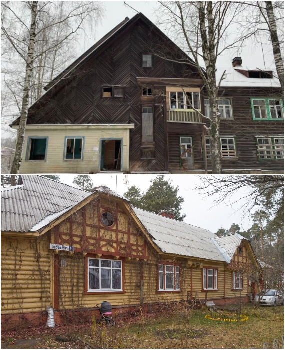 Трансформация деревянных домов, построенных в конструктивистском стиле.