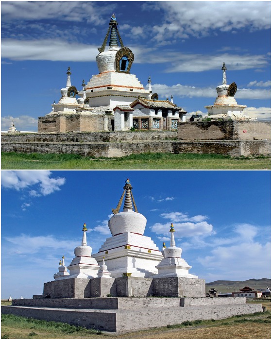 «Ступа Пробуждения» – крупнейший сакральный объект, в котором сохранилось огромное количество скульптур, статуэток, ступ-цаца (Erdene Zuu Hyid, Монголия). 