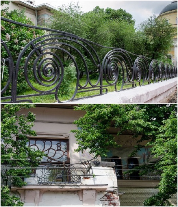 В каждом элементе просматриваются органичные формы и природные мотивы, присущие модернизму (особняк С. П. Рябушинского, Москва).