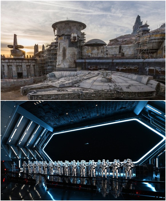 В отеле обустроено несколько тематических зон, где проходят квесты (Star Wars: Galactic Starcruiser, США).