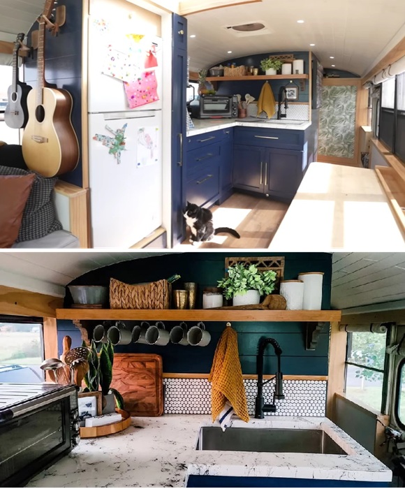 Небольшая, но функциональная кухня.