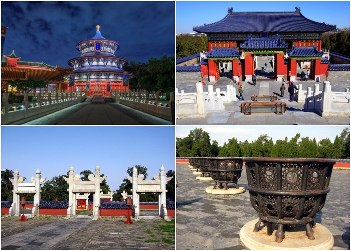 Туристы могут, не торопясь наслаждаться колоритом ритуальной архитектуры, который в былые времена был доступен лишь членам императорской семьи (Temple of Heaven, Пекин). 