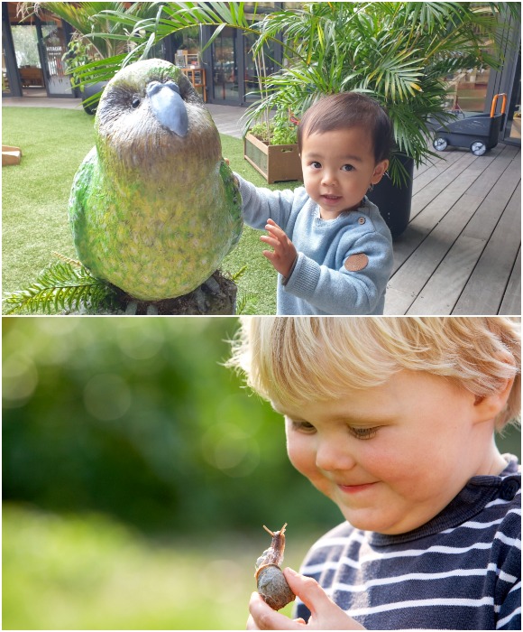 Активному общению с природой уделяется особое внимание (Kakapo Creek Children’s Garden, Новая Зеландия).