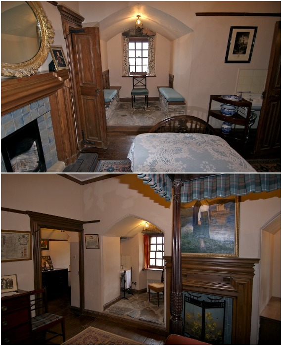 Одна из спальных комнат доступна в качестве атмосферного отельного номера (Eilean Donnain, Шотландия).