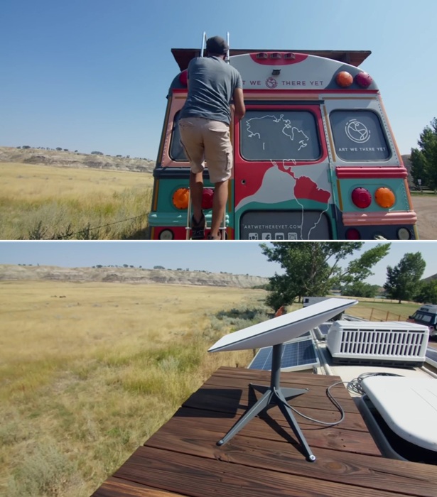 На крыше оборудовали площадку для отдыха.