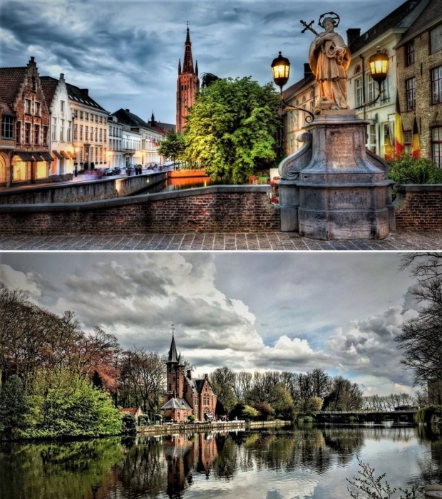 Экономический подъем поспособствовал разрастанию города и активному строительству монументальных сооружений (Брюгге, Бельгия).