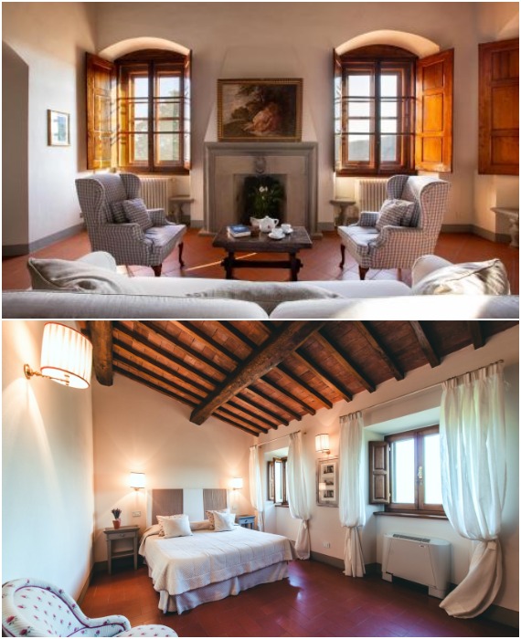 Castello Vicchiomaggio превратили в романтический отель, где можно окунуться в историю региона (Тоскана, Италия).