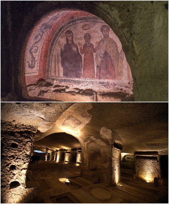 Catacombe di San Gennaro – одно из самых древних подземных сооружений (Napoli Sotterranea, Италия).
