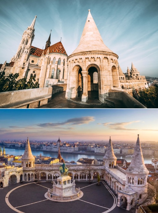 Яркий дизайн бутафорского замка привлекает туристов со всего мира (Fisherman's Bastion, Будапешт).