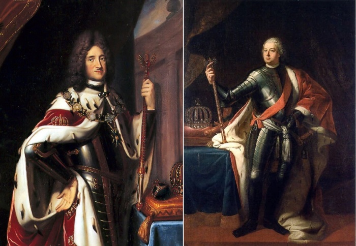Король Пруссии Фридрих I был инициатором создания Янтарного кабинета, а вот его сын Фридрих Вильгельм I подарил русскому царю Петру I.