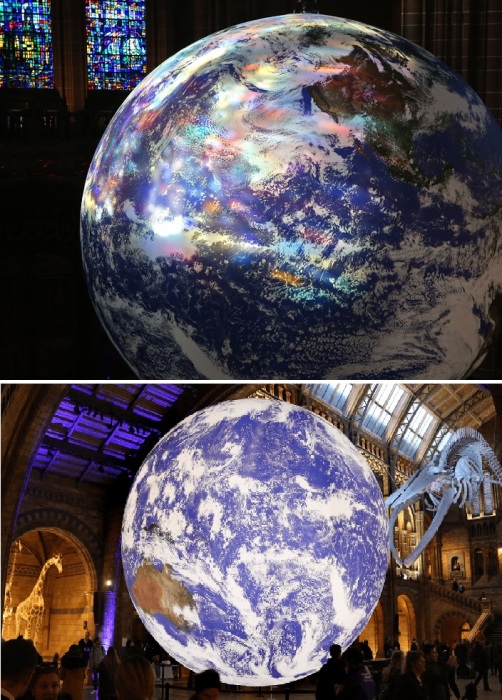 Gaia – инсталляция Люка Джеррама, призванная создать ощущение эффекта объемного обзора, который был описан Фрэнком Уайтом в 1987 году. 