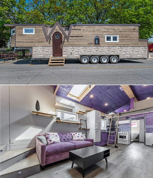 Purple Manor – роскошные мобильные апартаменты от Acorn Tiny Homes.