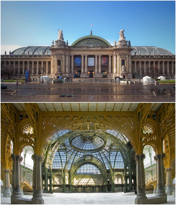 Rmn Grand Palais (Большой дворец Елисейских полей), построенный в стиле изящных искусств, продолжает пользоваться оглушительным успехом с точки зрения своей архитектуры (Париж, Франция).  