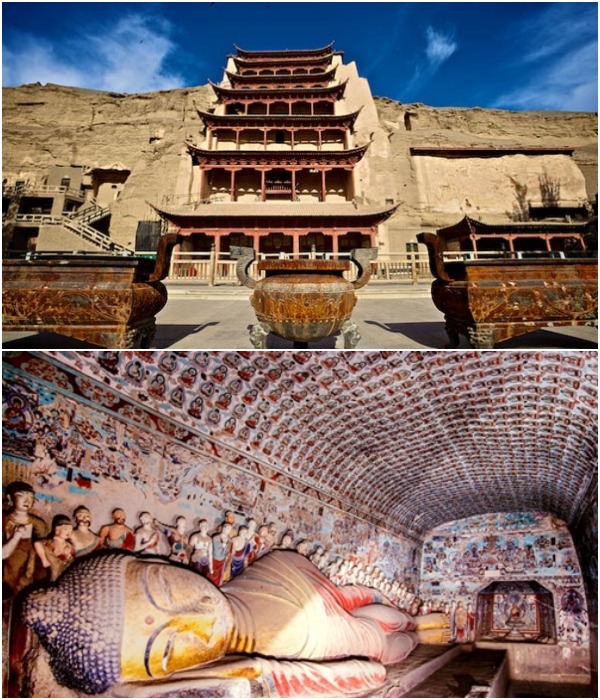 Пещеры Тысячи Будд – древний комплекс, хранящий историю, культуру и традиции буддистов (Китай).