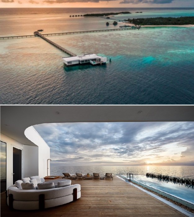  Первая в своем роде роскошная двухуровневая резиденция с главной спальней, погруженной более чем на 5 метров ниже уровня моря (The Muraka, Мальдивы).