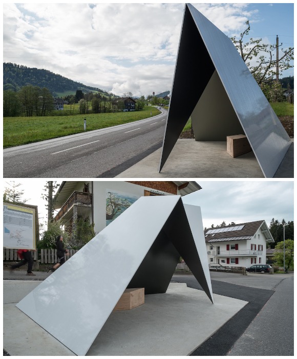 Автобусная остановка Unterkrumbach S&#252;d от компании Architecten De Vylder Vinck Taillieu (Крумбах, Австрия).