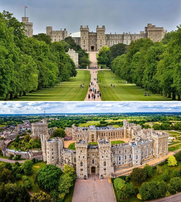 Потрясающий Виндзорский замок – самый большой и старейший действующий замок в мире, где по сей день проводятся официальные государственные мероприятия и проживает королевская семья.