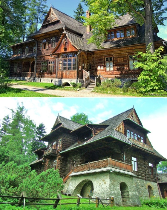 Себастьян Питонь взял за основу закопанский стиль архитектуры, превратив дома в произведения искусства (Польша).