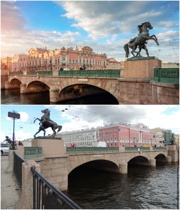 Аничков мост через Фонтанку – одна из самых легендарных достопримечательностей Санкт-Петербурга.