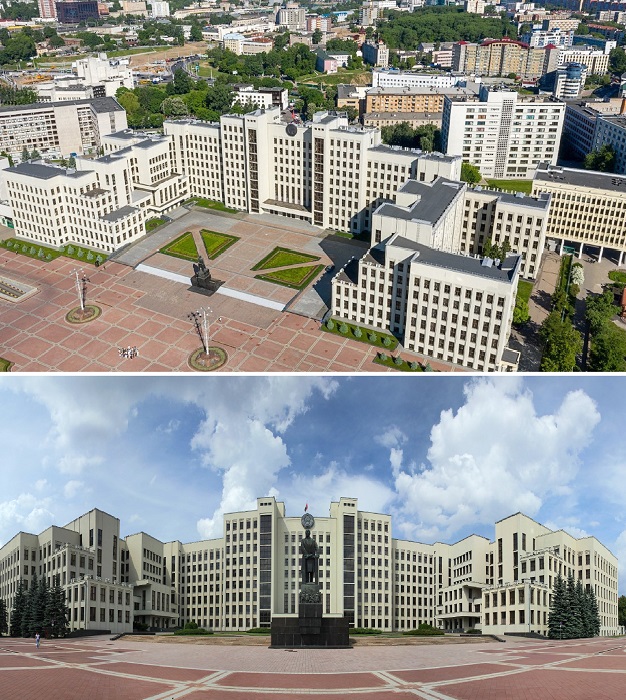 Дом правительства Белорусской ССР в Минске построили вручную.
