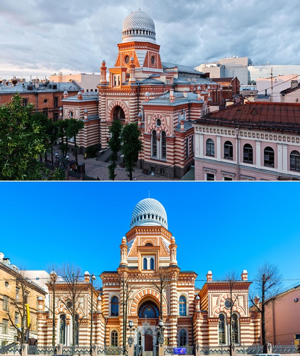Большая хоральная синагога в Санкт-Петербурге – яркий образец мавританского стиля на русской земле.