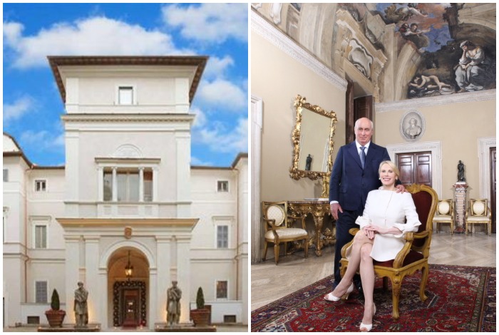 Старинная вилла Casino dell’Aurora Ludovisi с единственной потолочной фреской Караваджо вскоре пойдет с молотка (Николо Бонкомпаньи Людовизи и его супруга Рита Дженрет).