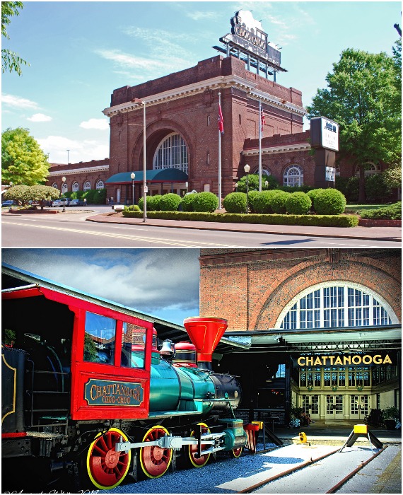 Когда-то магистральный железнодорожный вокзал, теперь уникальное место для незабываемого отдыха (Chattanooga Choo Choo Hotel, США).