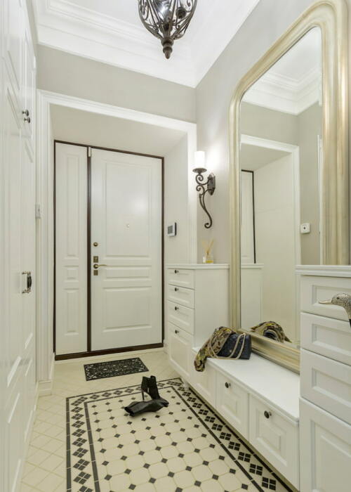 Классический стиль в черно-белых тонах. | Фото: design-homes.ru.