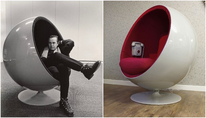 Кресло Ball Chair от финна Ээро Аарнио – предвестника космического дизайна.