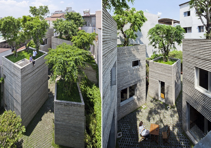 Цель проекта House for Trees — обеспечить плотно заселенный город зелеными насаждениями (Хошимин, Вьетнам).