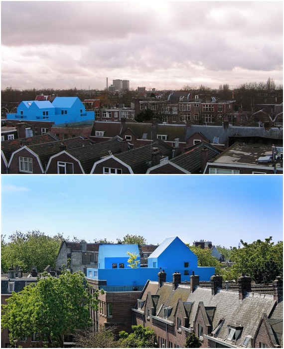 Причудливый «особняк» на крыше частного дома в Роттердаме.