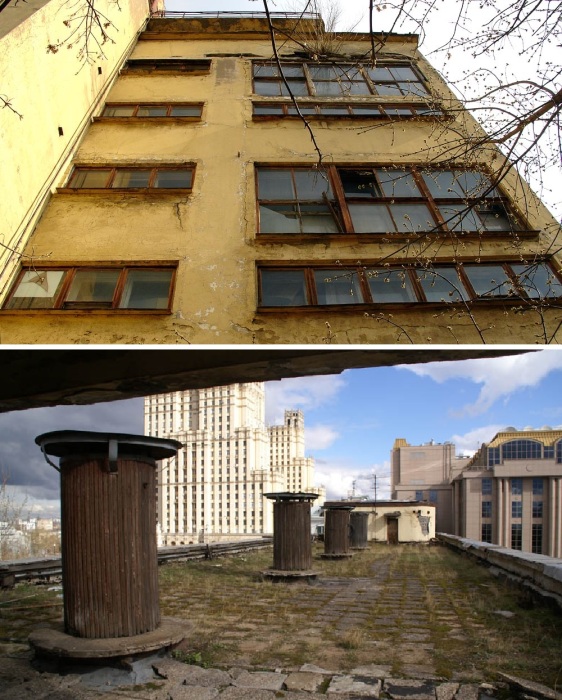 К началу 1970-х и вплоть до 2008 г. Дом Наркомфина представлял собой жалкое зрелище (Москва).