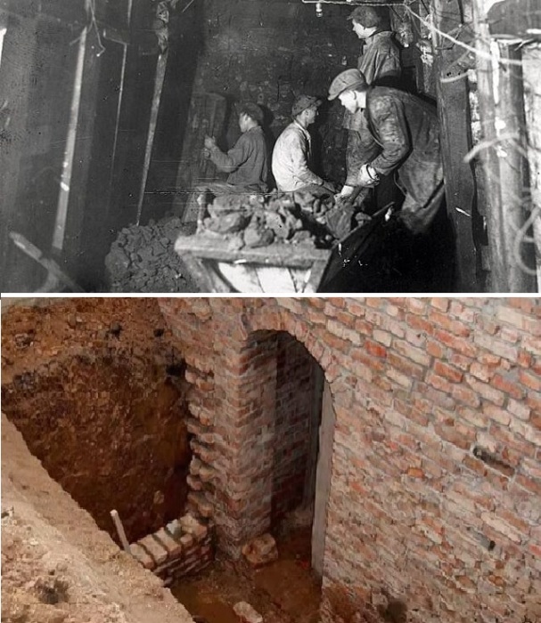 На глубине 6 метров метростроевцы обнаружили неплохо сохранившийся жилой дом, построенный в XVI веке. 