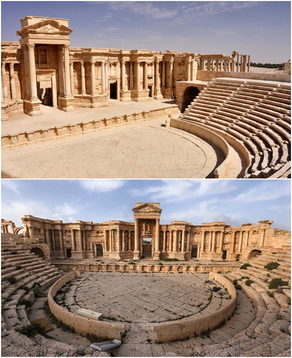 Амфитеатр – яркий пример античной архитектуры (Пальмира, Сирия).