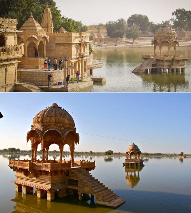 Озеро Гадисар – священное место Золотого города (Джайсалмер, Индия).