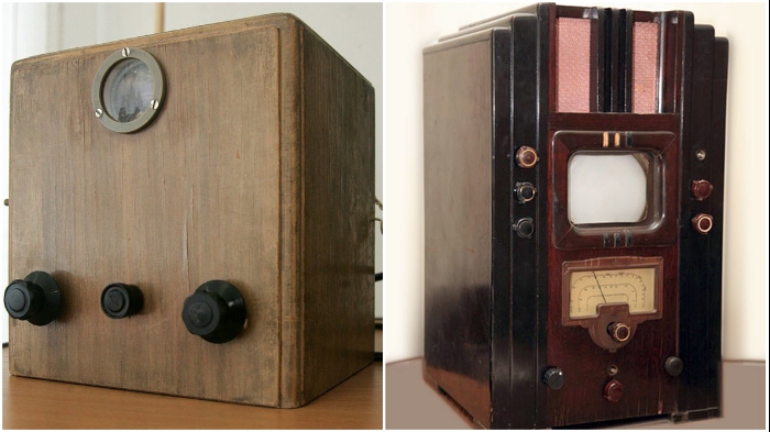 Первые модели телевизоров, которые выпускал ленинградский завод «Коминтерн».