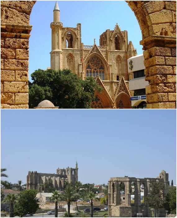 Собор Святого Николая — средневековый храм города Фамагуста, превращенный в мечеть и руины венецианского дворца губернатора острова, построенного в XVI веке (Кипр).