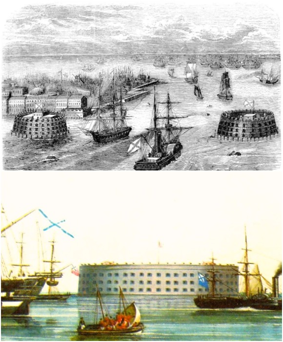 Сразу же после начала строительства Санкт-Петербурга стали возводить военные оборонительные сооружения на подступах к нему (Форт «Император Александр I»).
