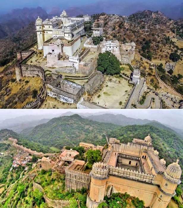Бадал Махал – королевская резиденция, расположенная на вершине самого высокого холма (Kumbhalgarh Fort, Индия).