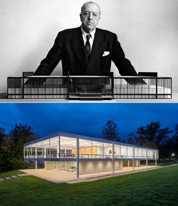 Людвиг Мис ван дер Роэ – талантливейший архитектор и педагог, один из основоположников функционализма и его проект Стеклянного здания, реализованный спустя 50 лет после его смерти.