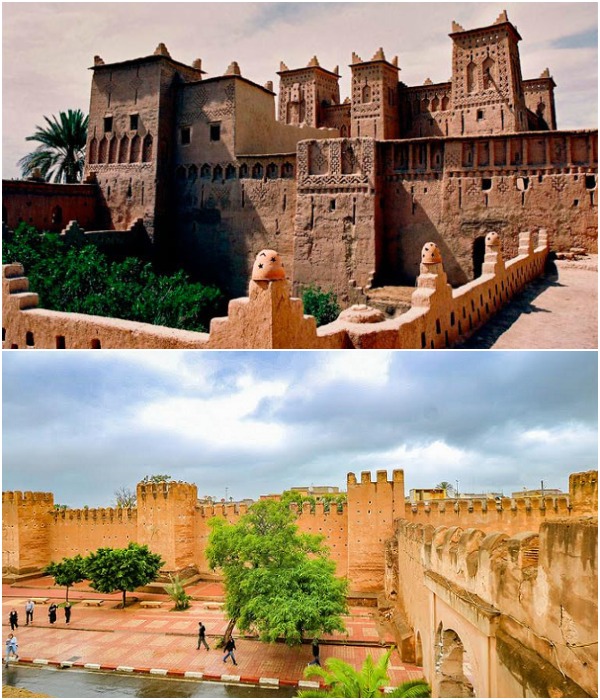 Аутентичный берберский город Тарудант, который когда-то был древней столицей Сусса, обнесен глинобитными стенами, протяженностью 6,5 километров (Марокко).
