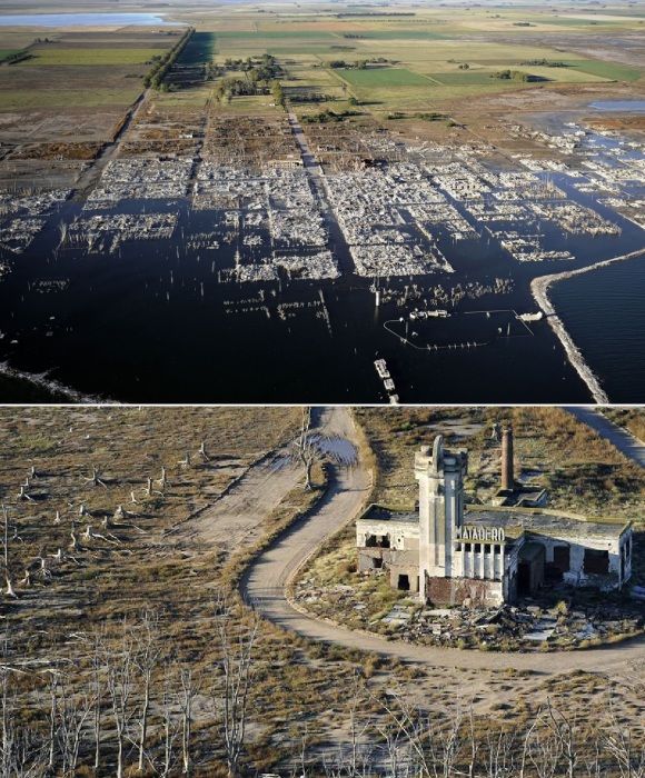 Город-призрак Вилья-Эпекуэн – современная Атлантида, в считанные часы оказавшаяся под водой (Аргентина).