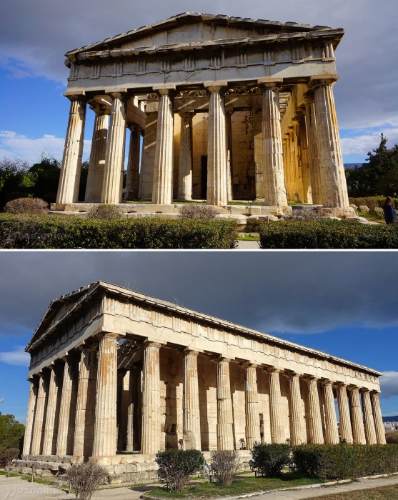 Храм Гефеста – один из самых хорошо сохранившихся архитектурных сооружений древности (все 34 колонны и даже крыша сохранились в первозданном виде).